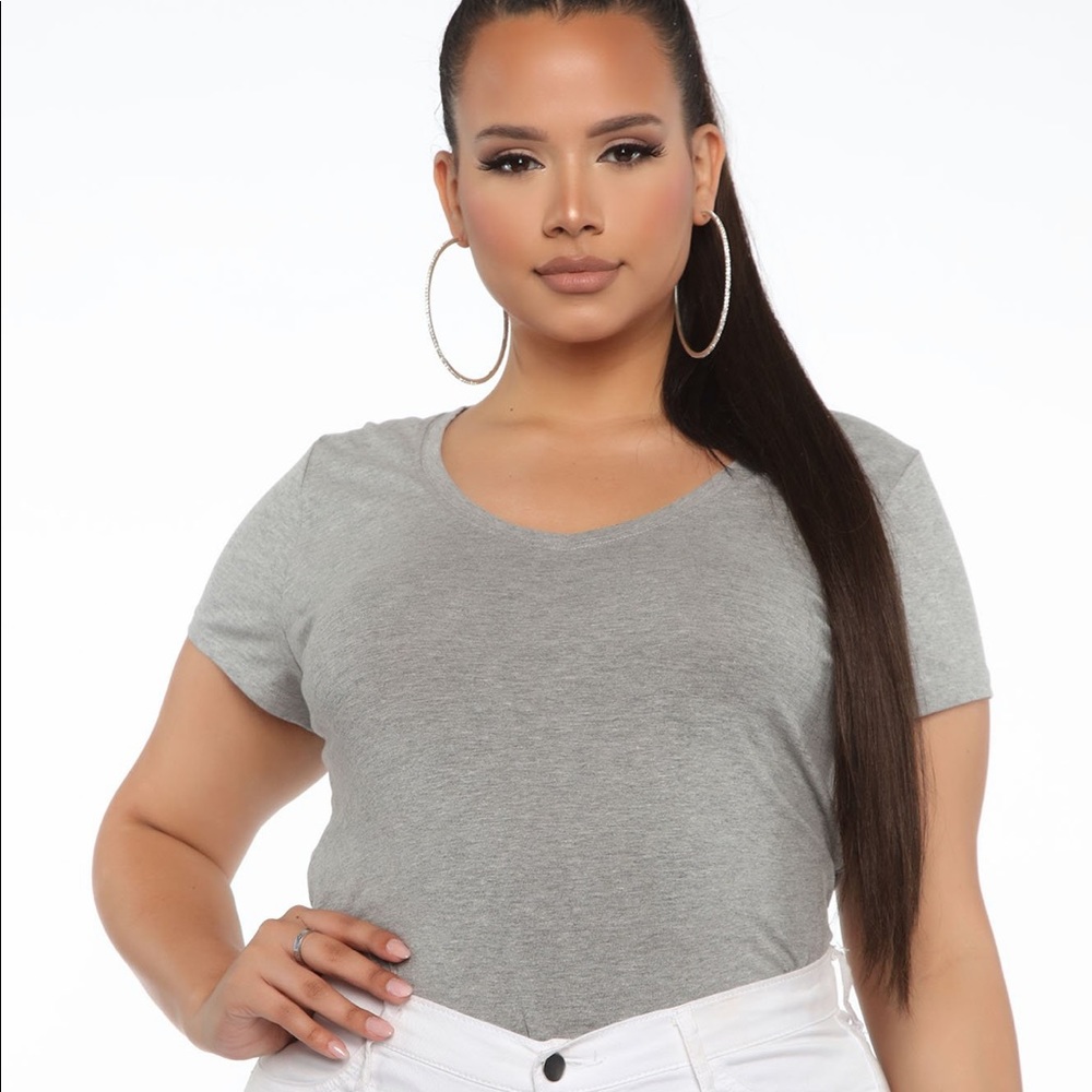 Fashion Nova V Neck Tee
